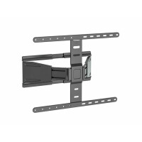 Equip 43"-90" Ultraflache Full-Motion TV-Wandhalterung, 100 x 200 mm, 600 x 400 mm, -15 - 3°, -30 - 30°, Kunststoff, Edelstahl, Schwarz