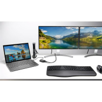 Kensington Pro Fit Ergo, Volle Größe (100%), Kabellos, RF Wireless + Bluetooth, QWERTY, Schwarz