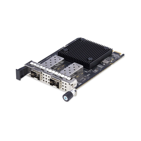 StarTech.com 2-Port 10 Gbit Netzwerkkarte SFP+, 10 Gigabit LWL OCP 3.0 Server LAN Karte mit Intel X710, SFF 4C+ Kompatibel, Netzwerkadapter, Windows/Linux Kompatibel, Eingebaut, Kabelgebunden, OCP 3.0, Faser, 10000 Mbit/s, Schwarz