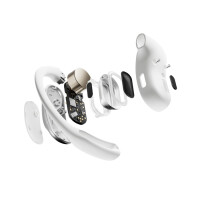 AfterShokz SHOKZ OpenFit Air, weiss, Kabellos, Anrufe/Musik/Sport/Alltag, 50 - 16000 Hz, Kopfhörer, Weiß