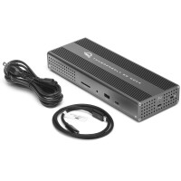 OWC Thunderbolt Go Dock, Andocken, Thunderbolt 4, 90 W, 3,5 mm, 10,100,1000,2500 Mbit/s, Grau