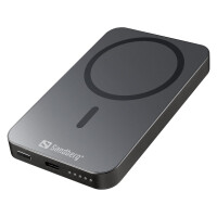 SANDBERG Mag Wireless Powerbank 5000 ALU, 5000 mAh,...