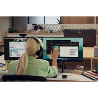 HP 710 Wiederaufladbare geräuschlose Maus, Beidhändig, RF Wireless + Bluetooth, 3000 DPI, Schwarz