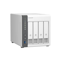QNAP TS-433, NAS, Tower, ARM, Cortex-A55, 4 TB, Weiß