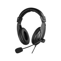 SANDBERG Saver MiniJack Headset Large, Kabelgebunden, 20 - 20000 Hz, Anrufe/Musik, 270 g, Kopfhörer, Schwarz