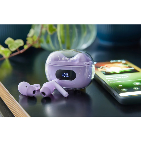 Intenso T313AE, True Wireless Stereo (TWS), Anrufe/Musik/Sport/Alltag, Kopfhörer, Violett