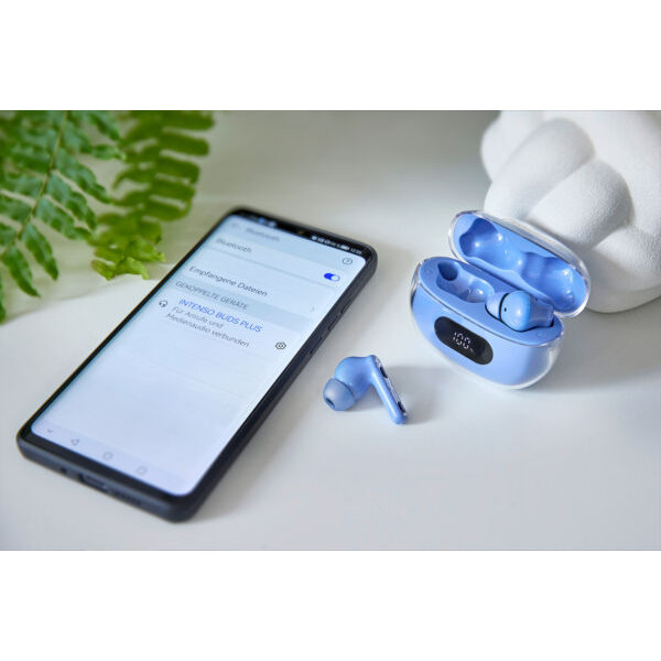 Intenso T315AE, True Wireless Stereo (TWS), Anrufe/Musik/Sport/Alltag, Kopfhörer, Blau