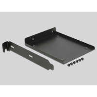 Delock 18212, Universal, HDD-Käfig, Metall, Schwarz, 6,35 cm (2.5 Zoll)