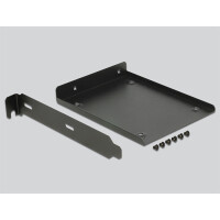 Delock 18212, Universal, HDD-Käfig, Metall, Schwarz, 6,35 cm (2.5 Zoll)