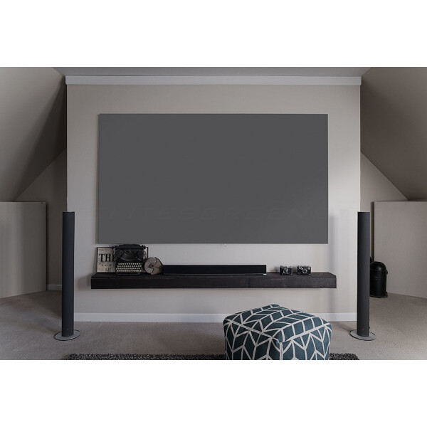 Elite Screens "Aeon Edge Free AR100DHD3" Rahmenleinwand kein sichtbarer Rahmen 221,0cm x 124,0cm (BxH) 16:9, 2,54 m (100 Zoll), 2,22 m, 124,9 cm, 16:9, Grau