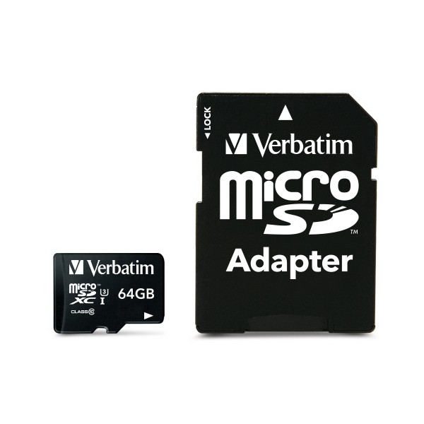 Verbatim Pro, 64 GB, MicroSDXC, Klasse 10, UHS, 90 MB/s, 45 MB/s