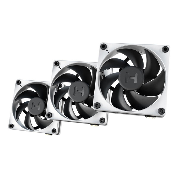 HYTE THICC FP12, Ventilator, 12 cm, 3000 RPM, 47,3 dB, 105,8 cfm, Schwarz, Weiß