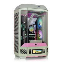 Thermaltake The Tower 300 hellgruen/rosa Tempered Glass