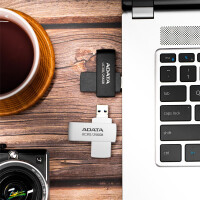 ADATA UC310, 256 GB, USB Typ-A, 3.2 Gen 1 (3.1 Gen 1), 100 MB/s, Drehring, Weiß