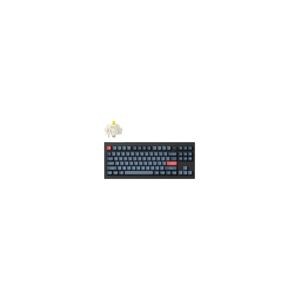 Keychron V3 Max schwarz/blaugrau DE-Layout Gateron Jupiter Banana Hot-Swap