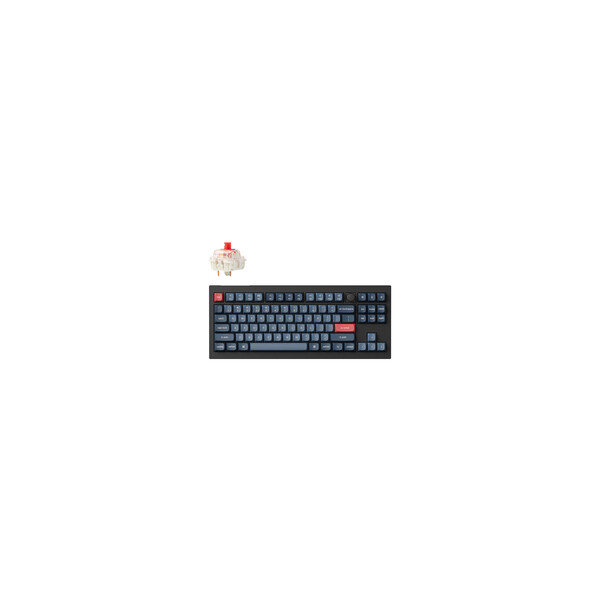 Keychron V3 Max schwarz/blaugrau DE-Layout Gateron Jupiter Red Hot-Swap