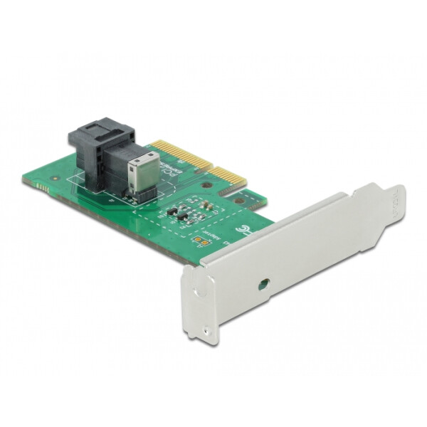 Delock PCI Express x4 Karte zu 1 x intern SFF-8643 NVMe - Low Profile Formfaktor, PCIe, Niedriges Profil, PCIe 4.0, 5 - 50 °C, -25 - 70 °C, 15 - 90%
