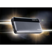 Intenso 7350060, 25000 mAh, Lithium-Ion (Li-Ion), Power Delivery, 140 W, Schwarz, Grau