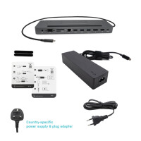 i-tec Metal SB-C Ergonomic 4K 3x Display Docking Station with Power Delivery 85 W + Universal Charger 100 W, Kabelgebunden, USB 3.2 Gen 1 (3.1 Gen 1) Type-C, 85 W, 3,5 mm, 10,100,1000 Mbit/s, Grau