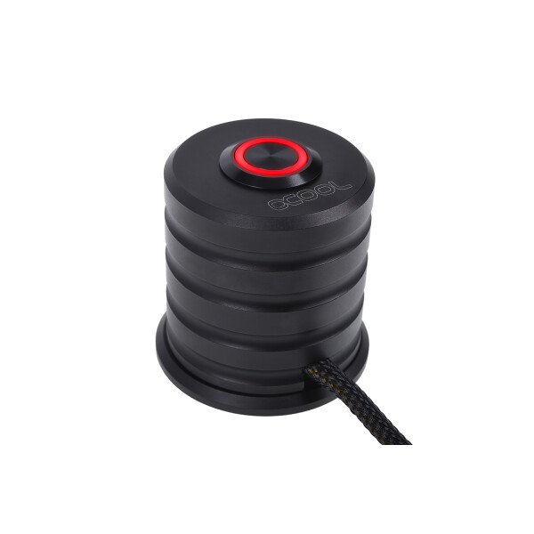 Alphacool 17434, Universal, Drucktaste, Aluminium, Schwarz, Rot, LED