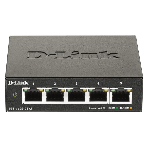 D-Link DGS-1100-05V2/E, Managed, L2, Gigabit Ethernet (10/100/1000)