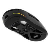 natec GENESIS Zircon 660, rechts, Optisch, RF Wireless + Bluetooth + USB Type-A, 12000 DPI, Schwarz