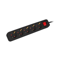 Lanberg PS1-05F-0150-BK, 1,5 m, Indoor, Typ F, Type F...