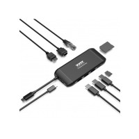 PORT Designs 901913, USB 2.0 Type-C, HDMI, RJ-45, USB 3.2 Gen 1 (3.1 Gen 1) Type-A, USB Typ-C, VGA, MicroSD (TransFlash), 5000 Mbit/s, 60 Hz, 1920 x 1080 (HD 1080)