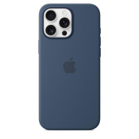 Apple iPhone 16 Pro Max Silikon Case mit MagSafe – Denim, Cover, Apple, iPhone 16 Pro Max, 17,5 cm (6.9"), Blau