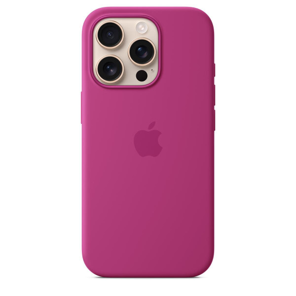 Apple iPhone 16 Pro Silikon Case mit MagSafe – Fuchsia, Cover, Apple, iPhone 16 Pro, 16 cm (6.3"), Fuchsie