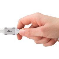 Goobay 74165, 1 m, Cat6, F/UTP (FTP), USB C, RJ-45, Weiß