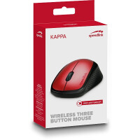 SPEEDLINK Kappa, rechts, Optisch, RF Wireless, 1600 DPI, Schwarz, Rot