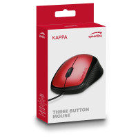 SPEEDLINK SL-610011-RD, Optisch, USB Typ-A, 1000 DPI, Schwarz, Rot