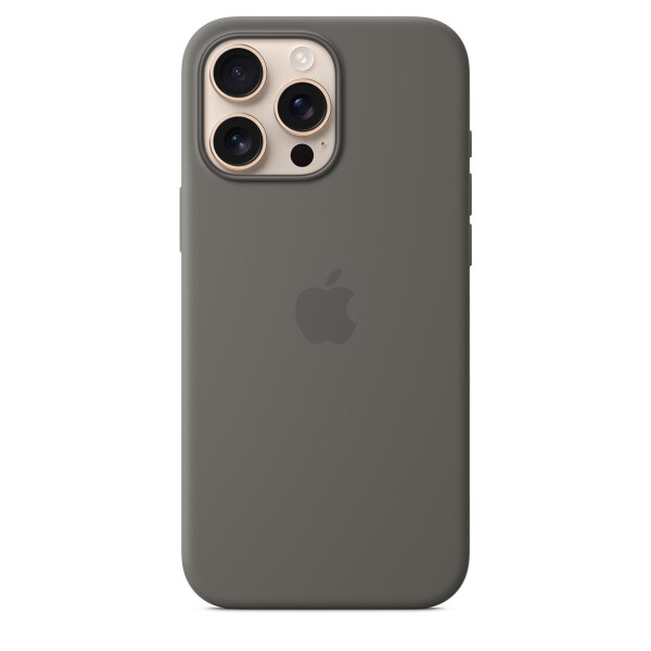 Apple iPhone 16 Pro Max Silikon Case mit MagSafe – Steingrau, Cover, Apple, iPhone 16 Pro Max, 17,5 cm (6.9"), Grau