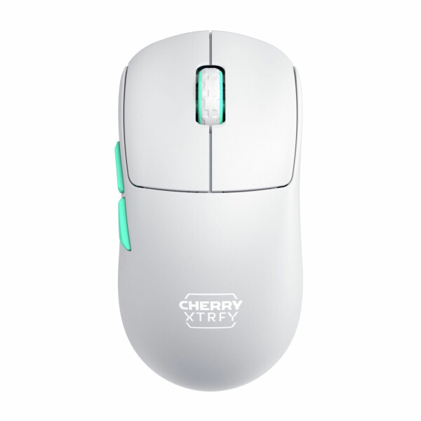 Cherry XTRFY M68 Wireless, RF Wireless, 26000 DPI, Blau, Türkis, Weiß