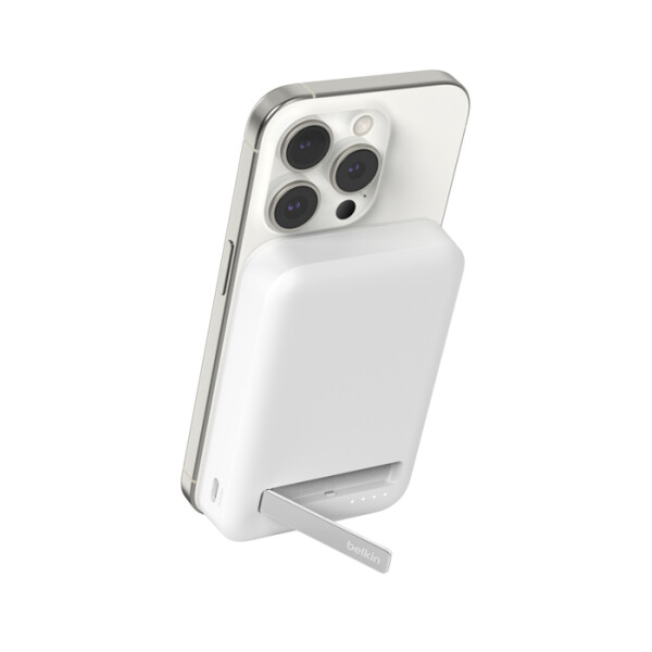 Belkin BoostCharge Pro, 8000 mAh, Kabelloses Aufladen, Weiß
