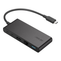 ASUS Dock 4K, Kabelgebunden, USB 3.2 Gen 2 (3.1 Gen 2) Type-C, 100 W, 1000 Mbit/s, Schwarz, 10 Gbit/s