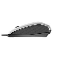 Cherry MC 4900 Kabelgebundene Fingerabdruck-Maus, Silber/ Schwarz USB, Beidhändig, Optisch, USB Typ-A, 1375 DPI, Schwarz, Silber