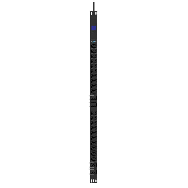 PowerWalker 10133028, Messgerät, 0U, Senkrecht, Schwarz, 24 AC-Ausgänge, C13-Koppler, C19-Koppler