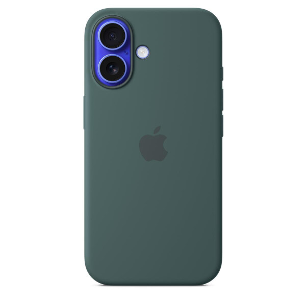 Apple iPhone 16 Silikon Case mit MagSafe – Seegrün, Cover, Apple, iPhone 16, 15,5 cm (6.1"), Grün