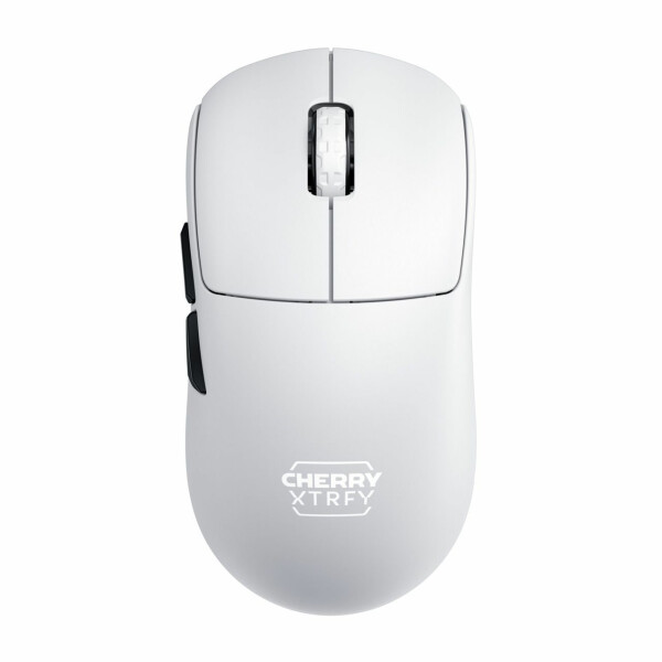 Cherry XTRFY M68 Pro Wireless, rechts, RF Wireless, 26000 DPI, Schwarz, Weiß