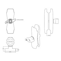 Ram Mounts RAM-D-201U-MI1, 1,17 kg, 213 mm