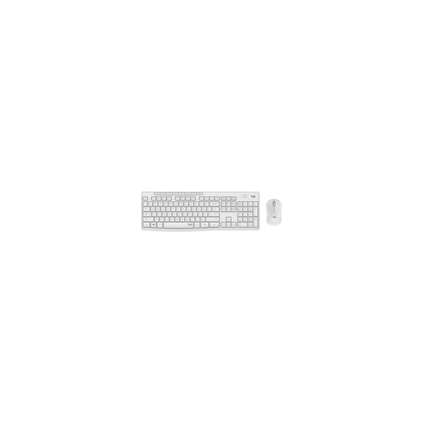 Logitech MK295 Silent Wireless Combo, Volle Größe (100%), Kabellos, RF Wireless, Weiß, Maus enthalten