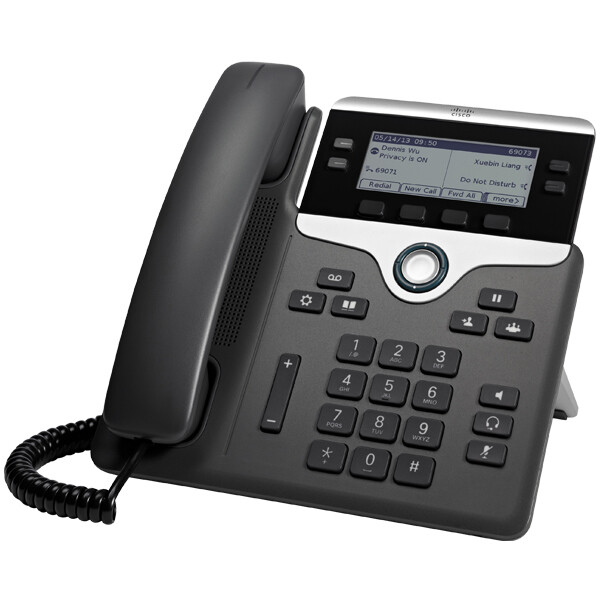 Cisco 7841, IP-Telefon, Schwarz, Silber, Kabelgebundenes Mobilteil, Polycarbonat, Tisch/Wand, 4 Zeilen
