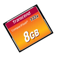 Transcend TS8GCF133, 8 GB, Kompaktflash, MLC, 50 MB/s, 20...