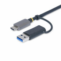 StarTech.com USB 3.0 Multikartenleser, SD/microSD/CF, Mobiler USB 5Gbps Kartenadapter, Externer USB-C Kartenleser mit angeschlossenem USB-A Adapter - Funktioniert mit jedem Betriebssystem, CF Typ II, MicroSD (TransFlash), MicroSDHC, MicroSDXC, SD, SDHC, S