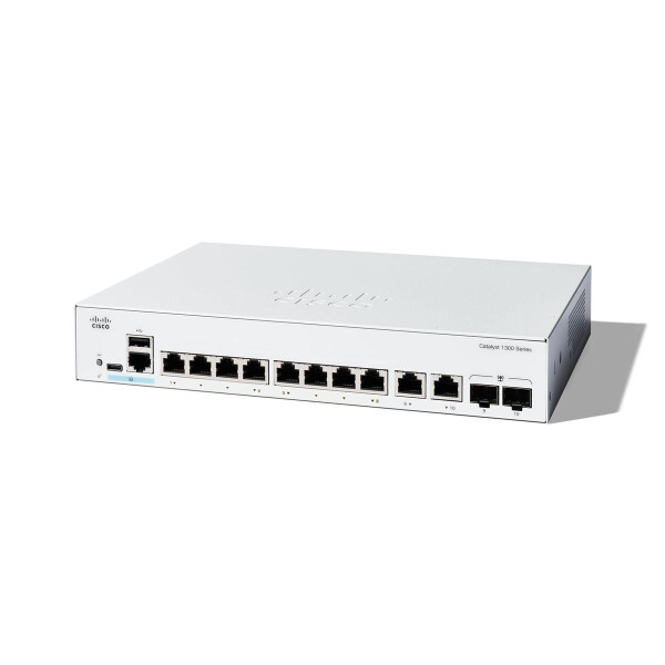 Cisco Catalyst 1300, Managed, L2, Gigabit Ethernet (10/100/1000), Power over Ethernet (PoE), Rack-Einbau