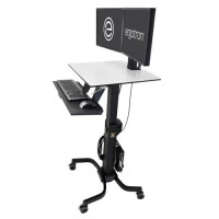 Ergotron WorkFit-C, Dual Sit-Stand, Multimedia-Wagen,...