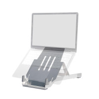 R-Go Tools Laptop-Halterung R-Go Riser Basic, faltbarer und verstellbarer Laptopständer, Aluminium, Silber, Laptop-Ständer, Silber, Aluminium, 25,4 cm (10"), 55,9 cm (22"), 5 kg
