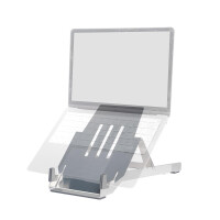 R-Go Tools Laptop-Halterung R-Go Riser Basic, faltbarer und verstellbarer Laptopständer, Aluminium, Silber, Laptop-Ständer, Silber, Aluminium, 25,4 cm (10"), 55,9 cm (22"), 5 kg